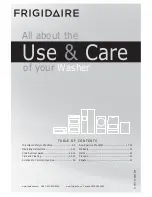 Preview for 1 page of Frigidaire FFTW4120SW Use & Care Manual