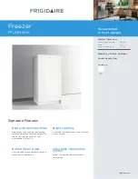 Frigidaire FFU13M3HW Dimension Manual preview