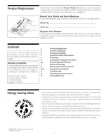 Preview for 2 page of Frigidaire FFU17F9GW4 Owner'S Manual