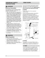 Preview for 4 page of Frigidaire FFVU17F4QWA Use And Care Manual