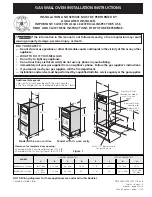 Frigidaire FGB24L2AB - 24 Inch Single Gas Wall Oven Installation Instructions Manual preview