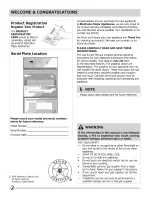 Предварительный просмотр 2 страницы Frigidaire FGB24T3EBF Use & Care Manual