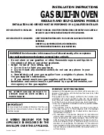 Frigidaire FGB500CGS1 Installation Instructions Manual предпросмотр