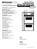 Предварительный просмотр 1 страницы Frigidaire FGB504CH Specifications