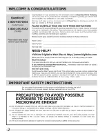 Preview for 2 page of Frigidaire FGBM205KBA Use & Care Manual