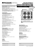 Frigidaire FGC26C3HW Specification preview