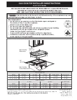 Frigidaire FGC30C3AW - 30" Gas Cooktop Installation Instructions Manual preview