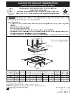 Предварительный просмотр 1 страницы Frigidaire FGC36S5AB - 36in Gas Cooktop Installation Instructions Manual