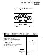 Frigidaire FGC36S6A Factory Parts Catalog preview