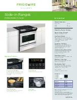 Frigidaire FGDS3065KB - 30' Dual Fuel Slide-In Lery SS Group Product Specifications preview