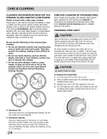 Preview for 24 page of Frigidaire FGEF300DNBA Use & Care Manual