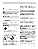 Preview for 3 page of Frigidaire FGEF302TNF Important Safety Instructions Manual