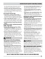 Preview for 5 page of Frigidaire FGEF302TNF Important Safety Instructions Manual