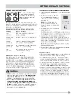 Preview for 9 page of Frigidaire FGEF302TNF Important Safety Instructions Manual