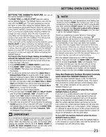 Preview for 21 page of Frigidaire FGEF302TNFA Use & Care Manual