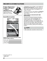 Preview for 2 page of Frigidaire FGEF302TPF Use & Care Manual