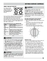 Preview for 9 page of Frigidaire FGEF302TPF Use & Care Manual