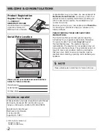 Preview for 2 page of Frigidaire FGEF304DKB Use And Care Manual