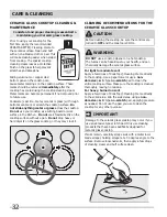 Preview for 32 page of Frigidaire FGEF304DKB Use And Care Manual