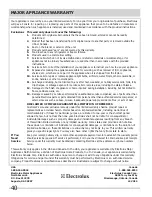 Preview for 40 page of Frigidaire FGEF304DKB Use And Care Manual