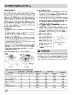 Preview for 24 page of Frigidaire FGEF304DKBD Use & Care Manual