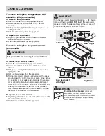 Preview for 40 page of Frigidaire FGES3045KB - 30' Electric Slide-In Range Gallery Mono Group Use & Care Manual