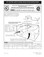 Frigidaire FGES3045KFF Installation Instructions Manual предпросмотр