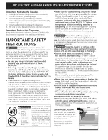 Preview for 4 page of Frigidaire FGES3065KBB Installation Instructions Manual