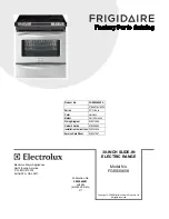 Предварительный просмотр 1 страницы Frigidaire FGES3065KFA Factory Parts Catalog