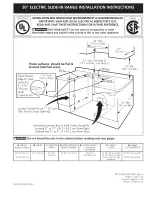 Frigidaire FGES3075KBD Installation Instructions Manual preview