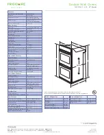 Предварительный просмотр 2 страницы Frigidaire FGET2765KB - Gallery 27" Double Electric Wall Oven Specifications