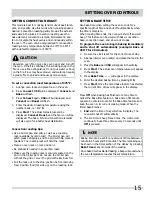 Preview for 15 page of Frigidaire FGEW276SP Use & Care Manual