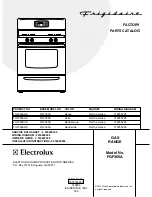 Frigidaire FGF365A Factory Parts Catalog preview