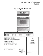 Frigidaire FGF377WJ Factory Parts Catalog preview