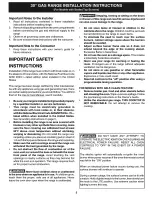 Preview for 2 page of Frigidaire FGF378ACH Installation Instructions Manual