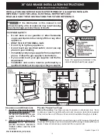 Frigidaire FGFB68CSB Installation Instructions Manual preview
