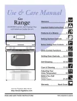 Frigidaire FGFL77ASJ Use & Care Manual preview