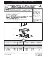 Frigidaire FGGC3045KW - Gallery Series 30-in Gas Cooktop Installation Instructions Manual preview