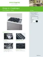 Предварительный просмотр 1 страницы Frigidaire FGGC3665KB - Gallery Series 36-in Gas Cooktop Specification Sheet