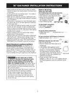 Preview for 3 page of Frigidaire FGGF301DNBA Installation Instructions Manual