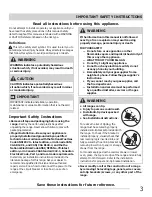 Preview for 3 page of Frigidaire FGGF3031K Service Use And Care Manual