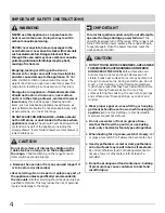 Preview for 4 page of Frigidaire FGGF3031K Service Use And Care Manual