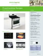 Preview for 1 page of Frigidaire FGGF3054KB - Gallery - Convection Gas Range Product Specifications