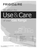 Preview for 1 page of Frigidaire FGGF305MKFA Use & Care Manual