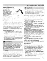 Preview for 11 page of Frigidaire FGGF305MKFA Use & Care Manual