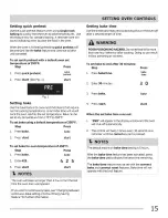 Preview for 15 page of Frigidaire FGGF305MKFA Use & Care Manual