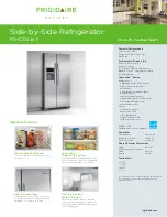 Frigidaire FGHC2344K - Gallery 22.6 cu. Ft. Refrigerator Specification Sheet preview