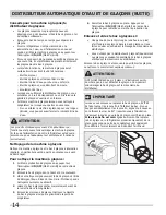 Предварительный просмотр 14 страницы Frigidaire FGHC2378LE (French) L'Utilisation Et L'Entretien