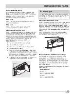 Предварительный просмотр 15 страницы Frigidaire FGHC2378LE (French) L'Utilisation Et L'Entretien