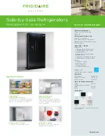 Frigidaire FGHS2634KB - Gallery 26 cu. Ft. Refrigerator Specification Sheet предпросмотр